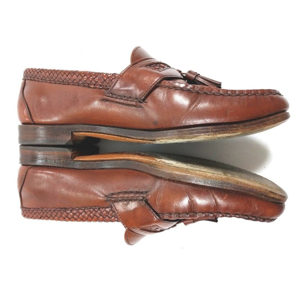 Allen Edmonds Maxfield Walnut Woven Trim 9 - Picture 7 of 8